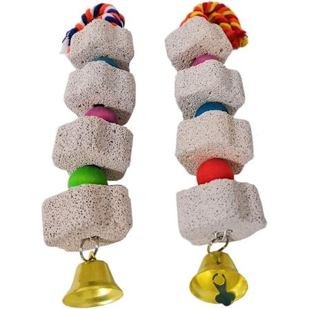 2 stk. Fugleleker Mineral Fuglenebb Slipestein for Papegøye