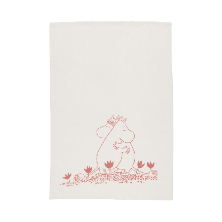 Arabia Mumin Kökshandduk 50C70Cm Kärlek Kökstextil Vit 50x70 cm