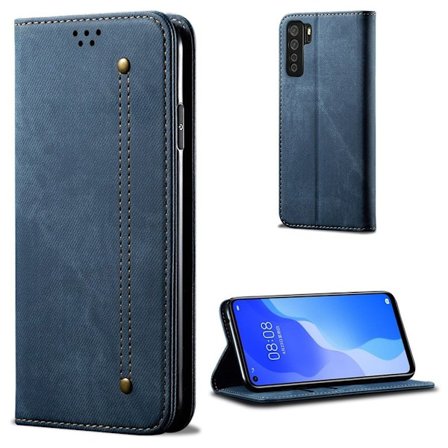 Jeans Huawei P40 Lite 5G flip etui - Blå