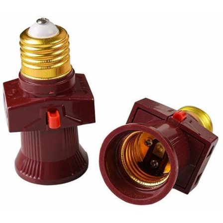 Set med 2 E27 skruvtjuvuttag med strömbrytare 6A,250V