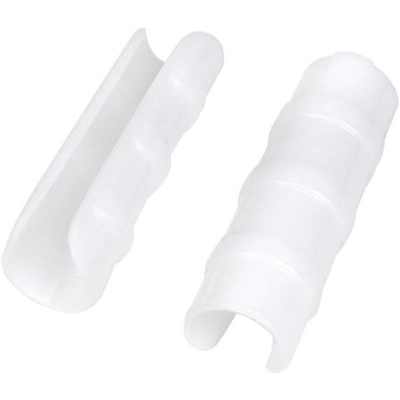 Pakke med 20 fastgørelsesklips til drivhusstang i hvid plastfolie 22 mm