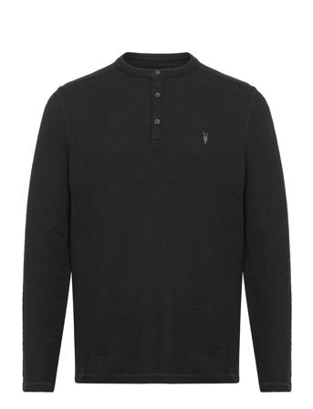 Muse Ls Henley T-shirts Long-sleeved Svart AllSaints*Betinget Tilbud