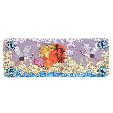 Musmatta Tvättbar Gummi Dator Notebook Tablet Fiskmönster Stor Spelmatta Tillbehör 300 x 800 x 3mm / 31.50 x 11.81 x 0.12in Fiskmönster