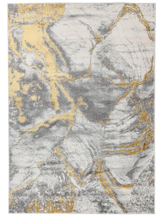 Abstract Antonie Rug - Light Grey/Gold 160X230 In Modern Style