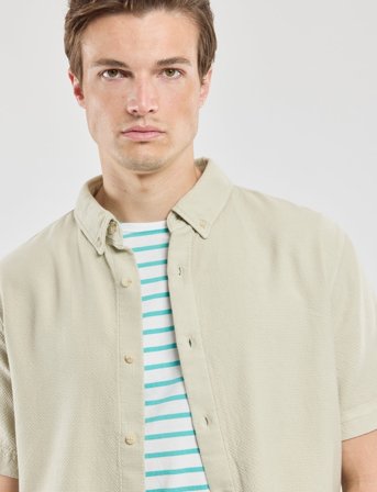Armor Lux Shirt Short Sleeves Héritage - Beige - XL