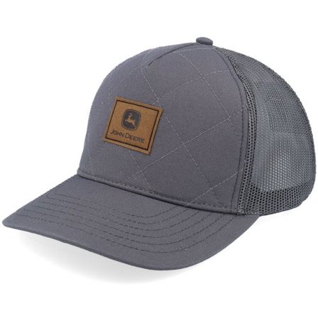 John Deere - Grå trucker Keps - Quilted Foam-backed Charcoal A-Frame Trucker @ Hatstore