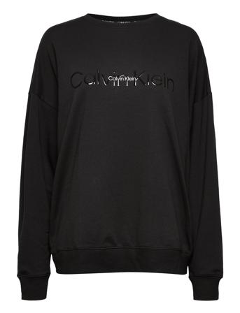 L/S Sweatshirt Sweatshirt Trøje Sort Calvin Klein