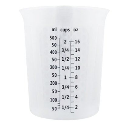 Silikon Målebeger Stor Kapasitet 500ml Silikon Målebeger Med Flere Skalaer For Nøyaktig Måling Av Kjøkkenmatlaging