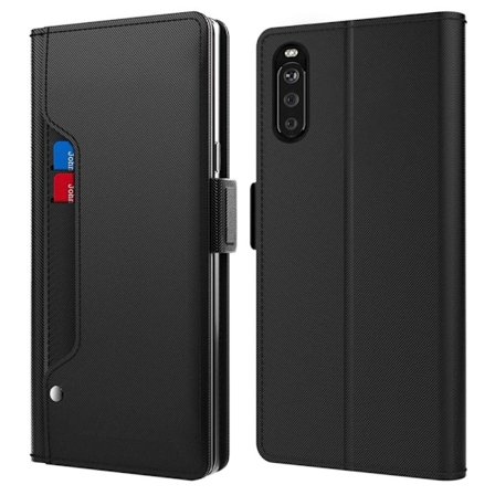 Snyggt Sony Xperia 10 III Lite / Sony Xperia 10 III fodral med sminkspegel - Svart