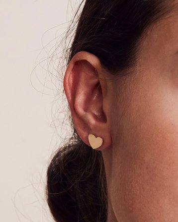 Edblad Pure Heart Studs Gold Gylden Smykker Pige - Kids Brand Store