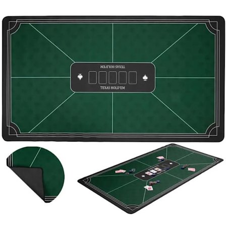 Pokerbord - 140 cm x 80 cm - Sklisikker - Polyester - 3 mm tykk