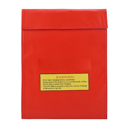Brandhæmmende pose Li po batteri sikkerhed bærbar to størrelse pose opladning pose (rød S)