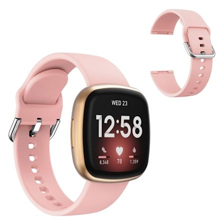 Fitbit Versa 3 simple silikone rem - pink