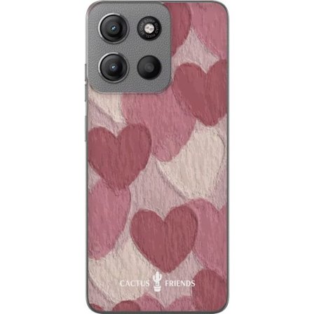 Yhteensopiva Puhelinkuori Motorola Motorola Moto G15 Power Cactus and Friends - Blush Paper Hearts