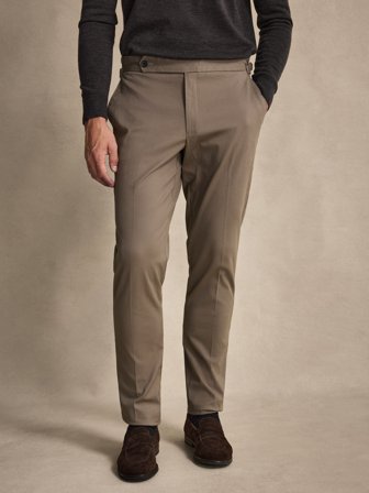 John Henric Men's Beige Chinos Slim Fit Size 50