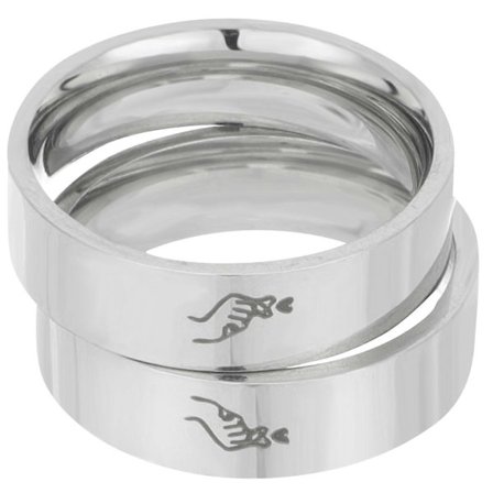 1 Par Matchande Löftesringar Par Kärleksringar Fingerringar för Förlovning Bröllop