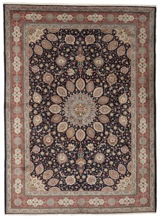 Tapis D'orient Sarough 293X401 Marron/Noir Grand (Laine, Perse/Iran)