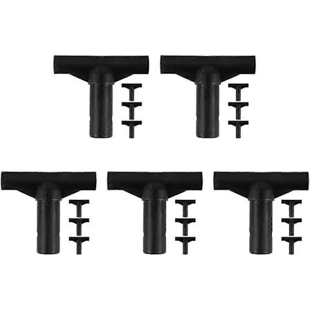 Svarte Trampoline Tilbehør Trampoline Erstatningsrørkobling Trampolinedeler T-formet Stangkobling PP