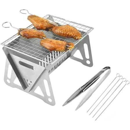 BBQ-grill, kolgrill, eldgrop, hopfällbar, bärbar grill, BBQ-grill, bärbar campingeldgrop
