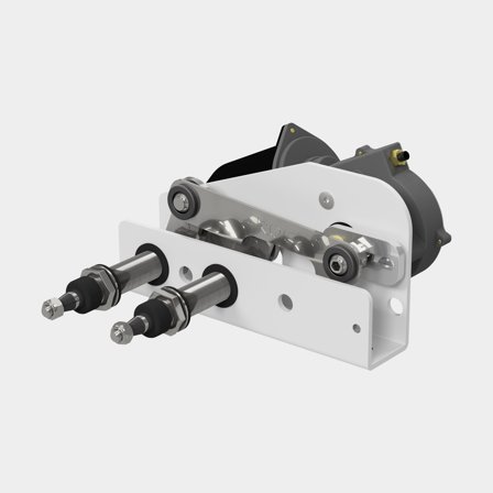 Motor de limpiaparabrisas para barco Roca W38, 24 V, de doble accionamiento, eje de 65 mm