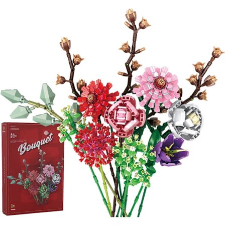 Bukett med blomsterklosser - 1237 deler Kompatibel