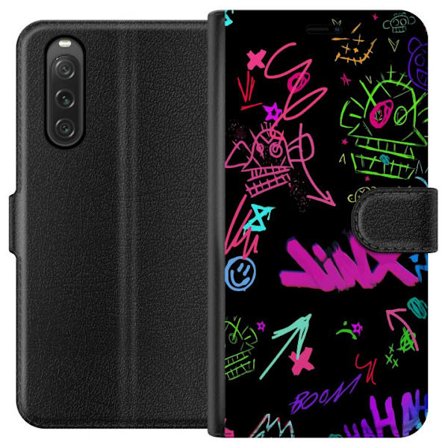 Kompatibelt Plånboksfodral till Sony Sony Xperia 10 V Guldlejon