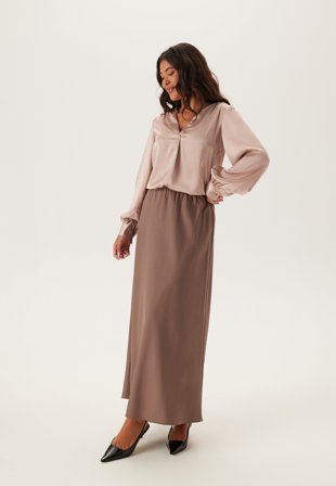 BUBBLEROOM - Satin Midaxi Skirt - XL