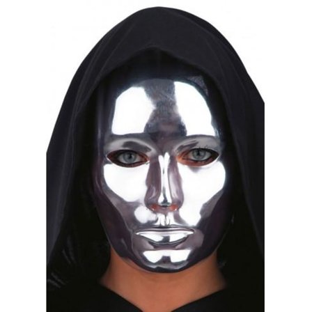 Ansiktsmask - Silver Metallic face - Eyes wide Shut