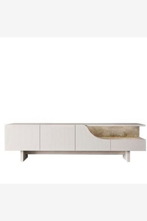 Hanah Home - Tv Stativ Line - Beige - Tv-bænke & mediebænke - Fra Homeroom