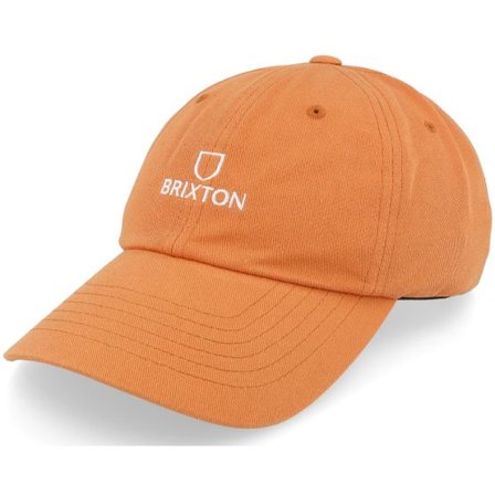 Brixton - Orange unconstructed Keps - Alpha Cap Paradise Orange Vintage Wash Dad Cap @ Hatstore