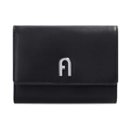 Furla Moon M leather wallet , Zwart , Dames , Maat: ONE Size Portefeuilles