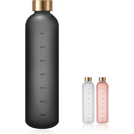 Drikkevandflaske Letvægts Motiverende Tidsangivende Vandflaske Bpa Fri Træning Rejse - Snngv