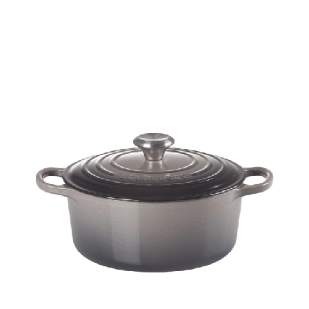 Le Creuset Rund Gryta Gjutjärn 24cm Flint 4,2L Grytor Unisex Grå 4,2 L / 24 cm