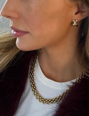 Bud to rose Queen Necklace Gold - Gold - ONE SIZE