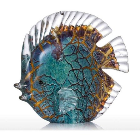 Fisk Skulpturer Glass Ornamenter for Fargerik Tropisk Fisk Dekor