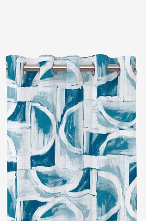 Redlunds - Milton oljelængder - Blå - Gardiner med ringe - 140X240 - Fra Homeroom