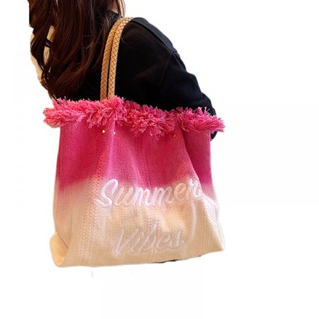 Strandveske for kvinner, ekstra stor tote-veske for damer, stor strandveske over skulderen for kvinner(rosa)