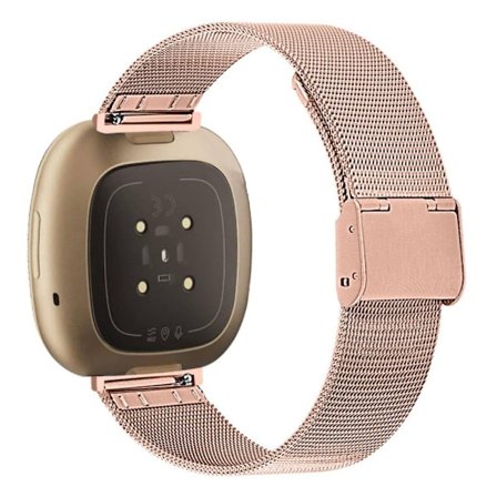 Fitbit Sense / Versa 3 milanese klockarmband - Roséguld