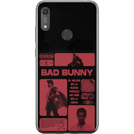 Kompatibel Mobilcover til Huawei Y6s (2019) Bad Bunny NFL-inspireret skjoldlogo med amerikansk fodbold og stjerner