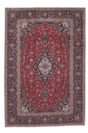 Tappeto Keshan 245X340 Nero/Rosso Scuro (Lana, Persia)