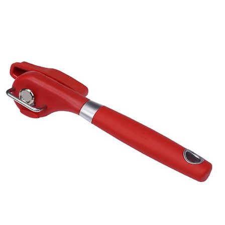 Säker burköppnare, manuell burköppnare med slät kant - Handhållen sidskärande burköppnare, ergonomisk slät kant, livsmedelskvalitet rostfritt stål 