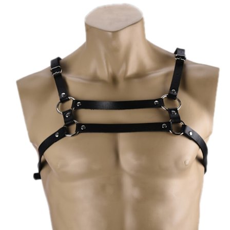 miesten keinonahkainen rintavaljaat soljet bondage clubwear co