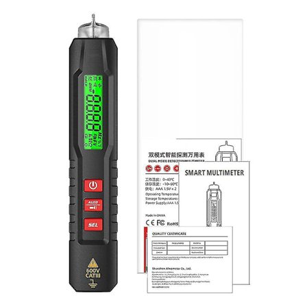 Berøringsfri smart tester elektrisk penn universell voltmeter multimeter husholdningsmåleinstrumenter(A)