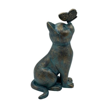 Cat Skulptur Cat Butterfly Garden Supplies