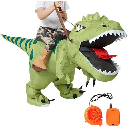 Dinosaurkostyme Barn | Oppblåsbar Dinosaur Kostyme Voksen - Morsomt Kostyme å Ri For Halloween Bursdag Cosplay Julebord