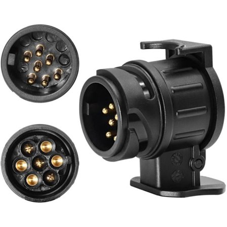 13-polet til 7-polet traileradapter 13-polet stik til biltrailer traktor campingvogn cykelholder NPTERBL
