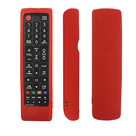 Röd universell fjärrkontrollskydd kompatibel med Samsung BN59-01199F/01303A Smart TV-fjärrkontroll C