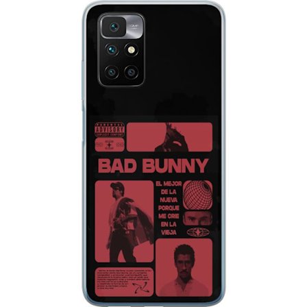 Kompatibel Mobilcover til Xiaomi Redmi 10 Bad Bunny NFL-inspireret skjoldlogo med amerikansk fodbold og stjerner