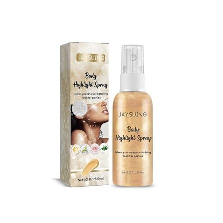Jaysuing Body Flash Spray Nattklubb Party Hud Nyckelben Highlight Multicolor Glitter Spray