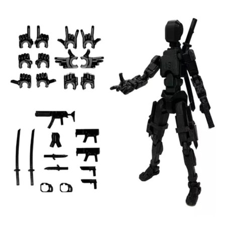 Dummy13 3D-trykt Actionfigur 5,54 tommer (Svart)